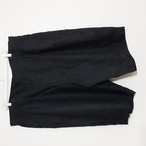 Vintage Men Black Shorts 44 Linen Casual Bermuda Resort Beach Y2k Retro